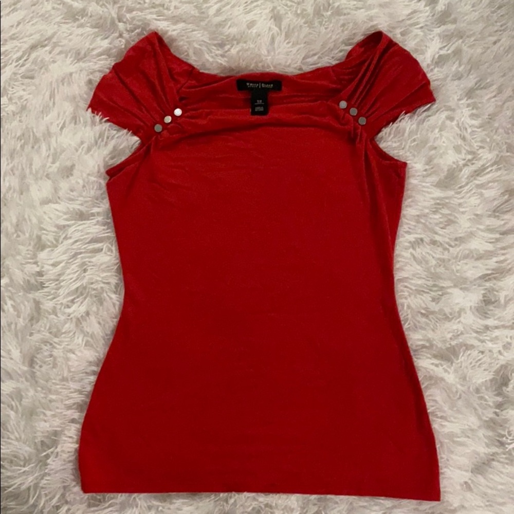 Cherry red WHBM blouse